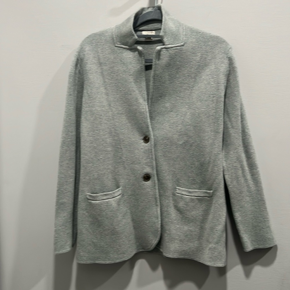 J Crew Factory Schoolboy Sweater Blazer. Grey. Size M.